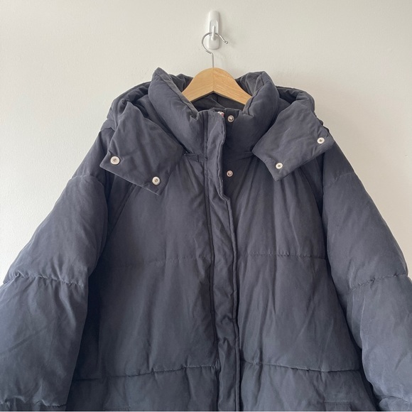 Abercrombie & Fitch puffer winter jacket black ultra midi XXL vegan - Picture 5 of 13